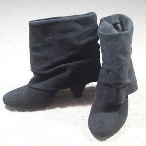 Steve Madden Size 6.5 Faux Suede Cuffed Ankle 3" Heeled Boots